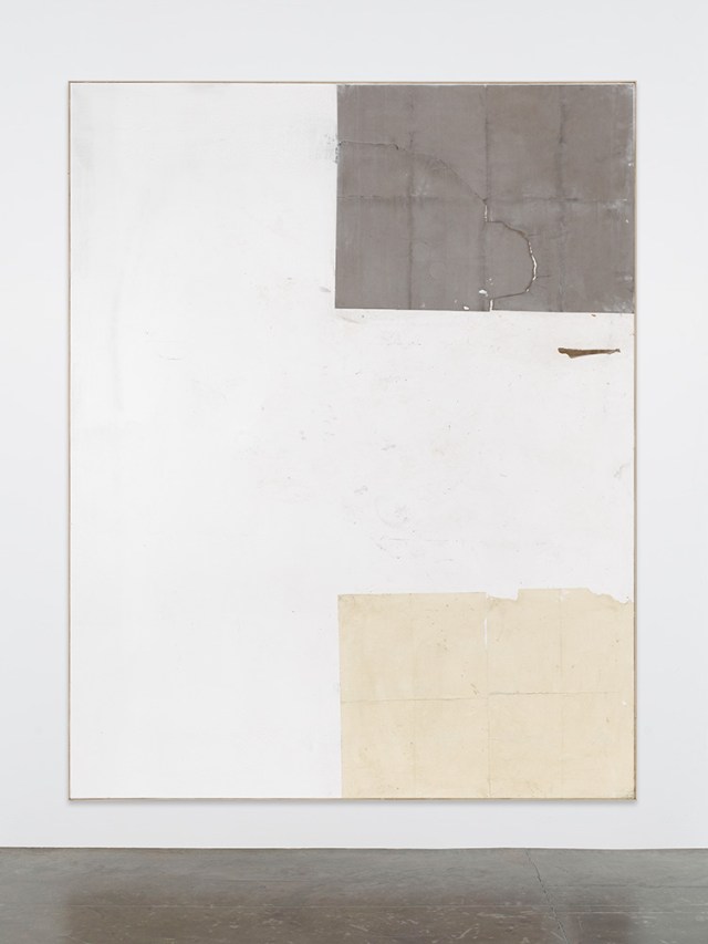 David-Ostrowski, F (Love), 2013, acrylic, lacquer, paper and cardboard on canvas, wood, 241 x 191 cm