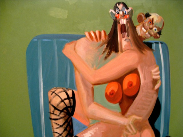 couple-on-blue-striped-chair-by-george-condo-photo-by-susan-m-kirschbaum